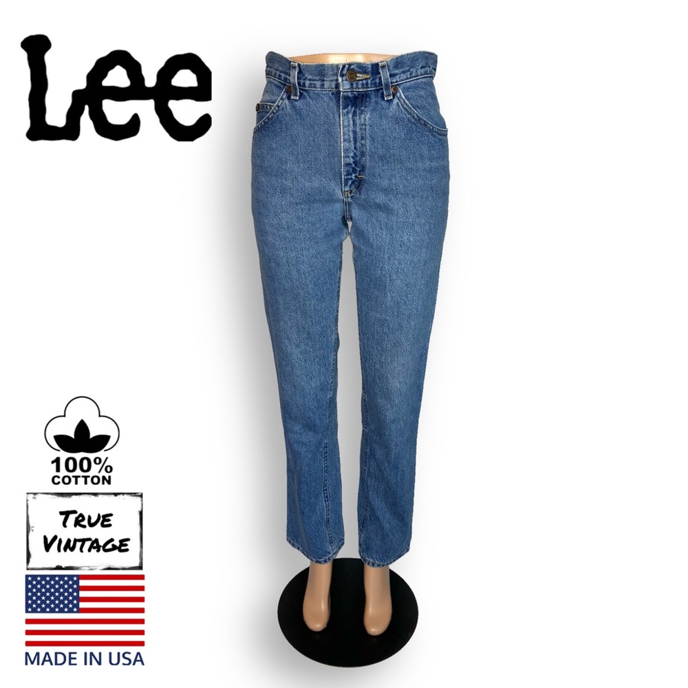 VTG 90s Lee 31X32 Straight Leg Jeans 100% Cotton-4